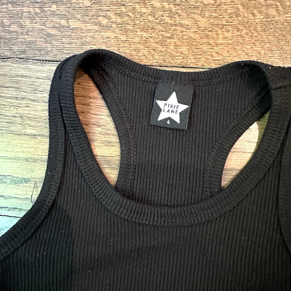 Size 4 Girls Pixie Lane Ribbed Racerback Tank - Picture 2 of 4